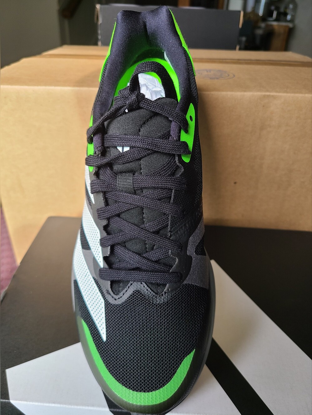 Adidas Adizero Rc 4 M Black And Green Men Size 7.5 - Picture 3 of 5